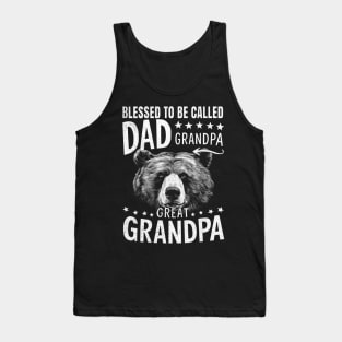 Blessed To Be Called Dad Grandpa Great Grandpa Father's Day Tank Top